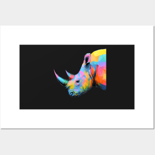 A Rhino of Many Colors Posters and Art